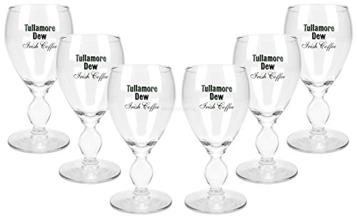 Preisvergleich Produktbild Tullamore Dew Irish Coffee Glas Gläser Set - 6x Gläser
