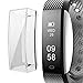 Produktbild TuHao 2019 Mode Armband silikon case Rahmen Band Abdeckung für Fitbit alta/hr/ace smart Watch (klar)