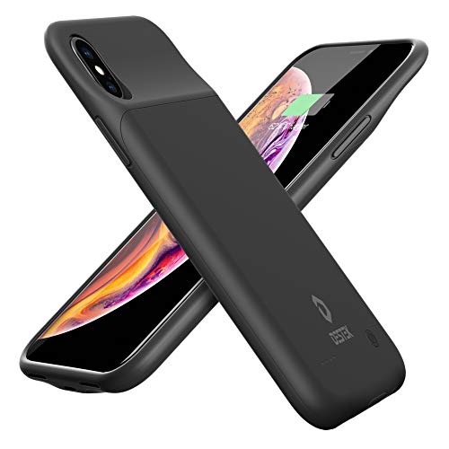 DESTEK Akku Hülle für iPhone XS Max, Ultra Dünn 4000 mAh, Kompatibel mit Draht Kopfhörern, Ladegerät Batterie Hülle Zusatzakku Schwarz für iPhone XS Max Battery Case - Schwarz DESTEK Akku Hülle für iPhone XS Max, Ultra Dünn 4000 mAh, Kompatibel mit Draht Kopfhörern, Ladegerät Batterie Hülle Zusatzakku Schwarz für iPhone XS Max Battery Case - Schwarz