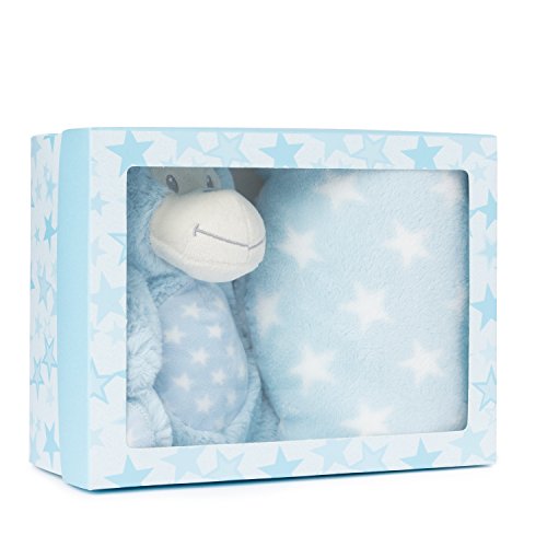 Preisvergleich Produktbild Plüschtier mit Babydecke blauer Affe