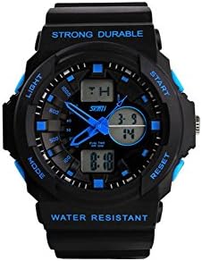 Water Resistant Watch,Zonman® Dual Time Multi-Function Luminous Sports Military Wrist Watch for Man (Blue)
