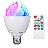 lampe partyservice ★【Extra einfach zu installieren.】 RGB LED Kristallkugel, dank der E27-Steckdose können Sie die Partybeleuchtung einfach mit einer E27-Buchse in eine Ihrer normalen Lampen schrauben und die Party kann beginnen.