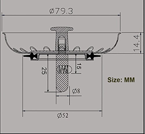 2x Siebkörbchen für Handbetätigung mit Durchmesser 79-80 mm, Doppelte Edelstahl - 4