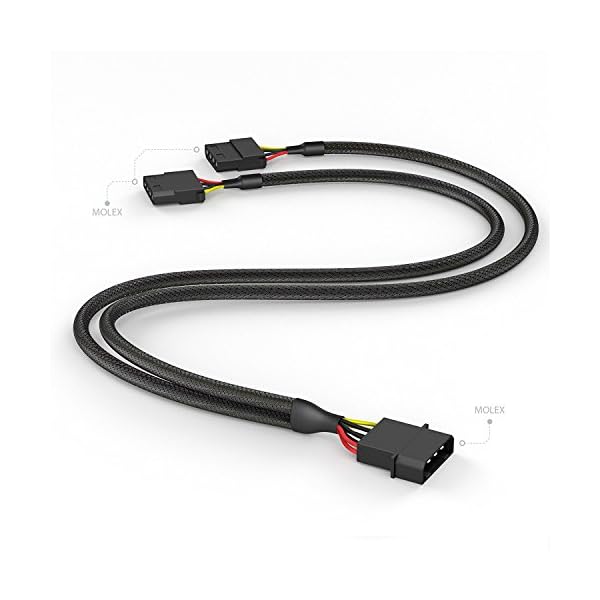 KabelDirekt – 30cm Cable Molex (4 Pines Molex a 2X 4 Pines Molex Cable, conexión de Discos Duros, SSD, HDD… - Image 4
