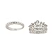 Access-O-Risingg Silver Metal Crown Princess Ring (Set Of 2) For Women RS.450.00
