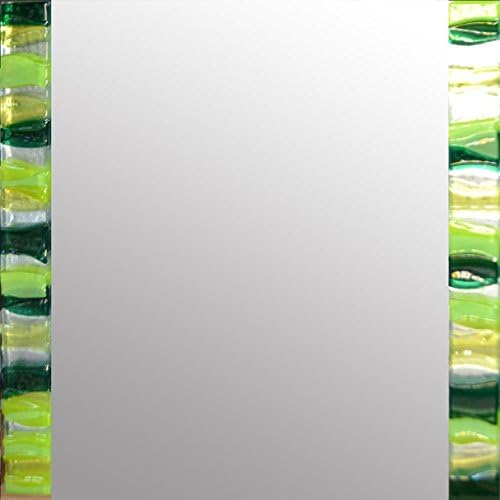 Spires Art "Emerald Ripple Square" Wall-Mounted Mirrors, Multi-Colour