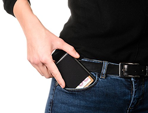 â¤ Cardsock - #1 Premium Smartphone Kartenhalter - schwarz / black - Kreditkarten, Ausweise & Bargeld am Handy - Kartenfach & Kreditkartenhalter