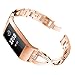 Price comparison product image Javpoo Accessory Bands Compatible Fitbit Charge 3, Luxury Bling Crystal Rhinestone X-Link Alloy Replacement Watch Band Strap Compatible Fitbit Charge 3 Smartwatch