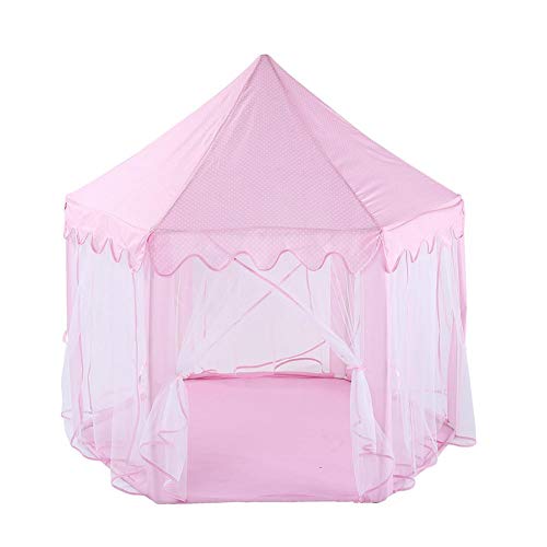 Preisvergleich Produktbild iStary Kinder Zelt Spielzelt Sechseckigen Prinzessin Schloss Mesh Spielzimmer Moskitonetz Baby Spielzeug Haus Prinz Zelt Prinzessinnenzelt Tragetasche Für Drinnen