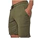Produktbild ClOOM Herren Shorts Männer Sporting Beaching Hosen Bodybuilding Jogginghose Kurz Jogger Turnhallen Shorts Herren Fitnesshosen Trainingshose Yoga Comfort Shorts Herren Shorts Innenslip (M, Army Green)