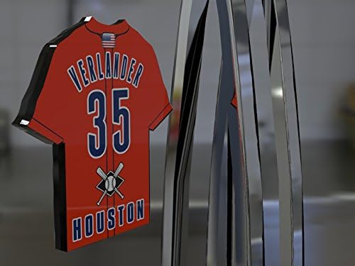 FanPlastic MAJOR LEAGUE BASEBALL - MLB JERSEY FRIDGE MAGNETS - You choose the name, number and team colours - FREE PERSONALISATION!!! (Houston Astros Baseball Fridge Magnet)