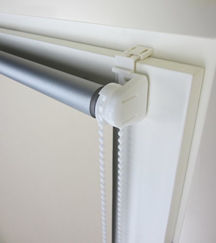 Rapid Teck® Klemmfix Thermo Verdunkelungsrollo 100cm x 150cm beige Verdunklungsrollo Seitenzug Klemmrollo + Kindersicherung - 3