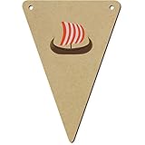 140mm x 95mm Azeeda 5 x 140mm \'Barco Vikingo\' Banderines / Banderas (BN00056109)