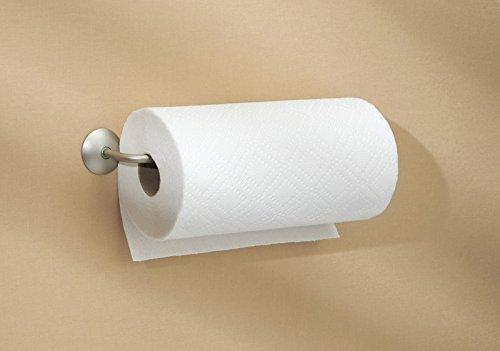 mDesign Küchenrollenhalter – die ideale Aufbewahrung für die Küchenrolle – Halter auch für Küchen- und Handtücher – Papierrollenhalter für Wand- und Schrankmontage - 3