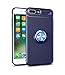 Produktbild Hülle iphone 7 plus,Silikonhülle iphone 7 plus,SaKuLa Neu Original iphone 7 plus Handyhüllen mit Metall 360 Rotation Verstellbarer Ring Grip Halter Ständer Personalized Design Kompatibel mit Magnetischer Autohalterung,Ultradünnen Slim Fit Stoßdämpfung Silikon Stoßfänger Tasche Handytasche Etui Bumper Soft Flexible TPU Smartphone Schutzhülle Case Cover Handycover für iphone 7 plus-Voll Blau