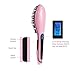 Taipove Electric Automatic LCD Digital Hair Straightener Styling Comb Hair Brushes (Five Colors) (Pink)