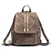 Produktbild DNC5UE Women Leather Backpacks Vintage School Bag Female Rucksack Grey Black Zipper Travel Bags,coffee
