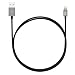 Produktbild NALIA 1m Lightning USB Ladekabel, Nylon Sync Daten-Kabel MFI-Zertifiziert Aufladekabel Phone Charger Cable für Apple iPhone X XS-Max XR/ 8 7 & Plus /6 6s 6-Plus /5 5SE /iPad - Schwarz