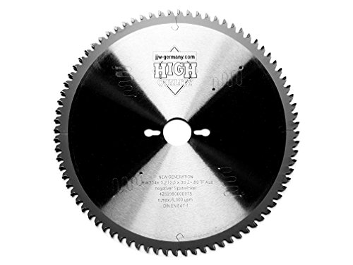HM-Kreissägeblatt New Generation 254 x 3,2 x 30 mit 80 HM Zähnen TF für Aluminium und Kunststoffprofile f. Metabo KGS 254 M und Metabo KGS 254 M plus