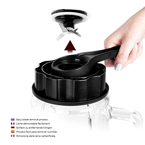 Duronic BL1200 Standmixer aus Edelstahl mit 1,5l Glaskrug und 1000 Watt - 6