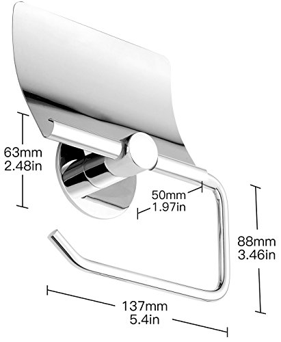Wangel Toilettenpapierhalter ohne Bohren, Patentierter Kleber + Selbstklebender 3M-Kleber, Edelstahl, Poliertes Finish - 5