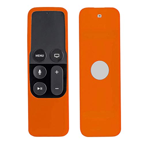 Preisvergleich Produktbild Bibao Schutzhülle Silikon Hülle Schutzhülle [Magnettechnologie] [Lanyard included] [Shock Absorption] für Apple TV 4K Fernbedienung 20 g Orange