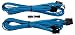 Produktbild Corsair CP-8920173 Premium Sleeved "RMi-, RMx,- SF und Typ4 (Generation 3)-Serie" Netzteil 6 plus 2-Polig-PCIe-Single-Kabel blau