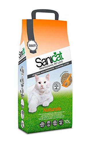 Preisvergleich Produktbild Sanicat natürliches Katzenstreu für Katzen hohe Standzeit; Natur 10L