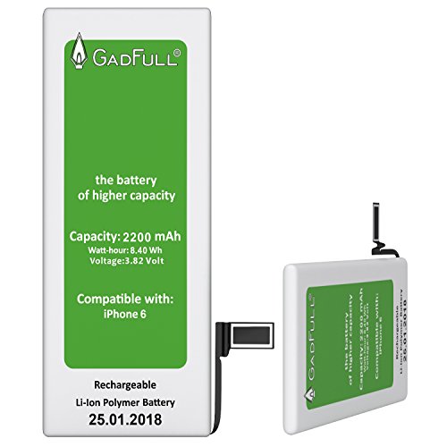 GadFull Batterie Haute capacit   pour iPhone 6 Profi Set   2018 Date de Production   Kit d outillage Manuel et Profi Set de r  paration   Nouvelle Batterie de t  l  phone Portable suppl  mentaire