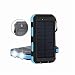 Produktbild OOBY 24000Mah Portable Solar Power Bank, Starke Wasserdichte Mobile Power Mit 2 LED Taschenlampe, 3 High Speed Output Und USB Externer Akku Für Iphone, Samsung Galaxy, Ipad, Gopro Kamera Und Android Phone.,Blue