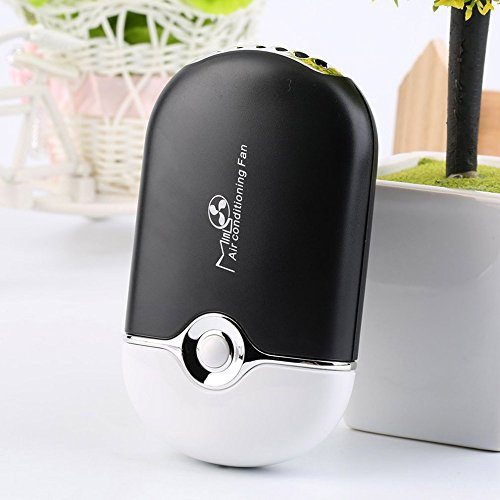 Preisvergleich Produktbild elecfan Tragbare Mini Handheld Klimaanlage Lüfter USB Wiederaufladbare Klimaanlage Fan für Home Office Auto Gift (Schwarz)