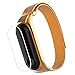 Produktbild Qianyou Xiaomi Mi Band 3 Edelstahl mit Hülle+1 Folie, Milanese Xiaomi Mi Band 3 Magnetisch Metallisch Fitnessarmband Ersatzarmband mit Anti-Scratch Schutzfolie für Mi Band 3,Rose Gold+1 Weich Folie