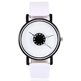 Paticess Damen Quarz Armbanduhr Leder Mode Kreative Design Dial Analoge Quarzuhrwerk Uhren Handgelenk Uhr