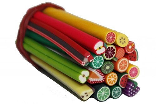 Effect Beauty Fimo Nail Art Canes - Set of 20 Assorted Designs - Fruit