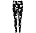 Produktbild Damen Gemustertes Promi Damen Dehnbar Hose Leggings Jeggings Übergrößen - Skull & Bones schwarz und weiß - Abend Dinner, S/M (36/38)