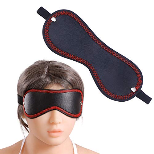 Preisvergleich Produktbild Healifty Fetisch PU Augenmaske SM Bondage Augenbinde einstellbar flirten Rückhalte Spielzeug
