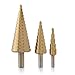 Produktbild Foxnovo 3st HSS Stahl große Schritt Kegel Bohrer Titan Bit Set LochSCHNEIDER 4-122032 mm