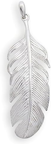 DUR: Delicate Feather Pendant in 925 Sterling Silver