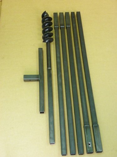 Erdbohrer Brunnenbohrer Erdlochbohrer Pfahlbohrer Handbohrer 90 mm 6 meter Bohrgerät f. Brunnen und Rammfilter