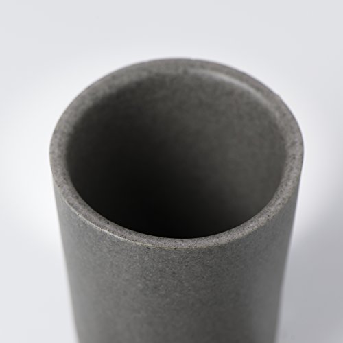 Sealskin 361870414 Becher Pierra Badaccessoire, Polyresin / Plastik, grau, 7,3 x 8,1 x 10,8 cm - 3