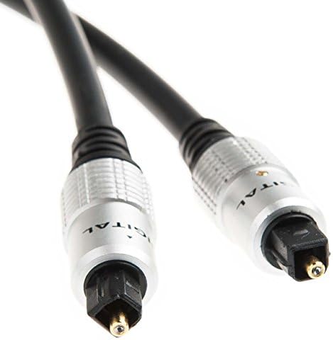 Black universal 1M 3.3 FT, Premium Tolskin Optical cable 6.0mm by keple | super comparability, with bronze optical | Metal Connectors | Digital Audio Cable, suitable and flexible not only for gamin