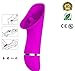Produktbild QSM Geschwindigkeitsvibrationssilikon-Rüttler Wasserdichtes Persönliches Doppelvibrationsbewegliche Hauptpersonale Eignung Massage-Drahtlose Elektrische Purpurrote Rose, Spielzeug,lila,A
