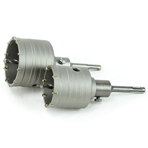 SDS Plus Bohrkrone Set Dosenbohrer Lochbohrer 65mm + 80mm Silver 0557