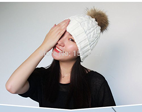 19% OFF on Generic Royal Blue Latest Real 15cm Raccoon Fur pom