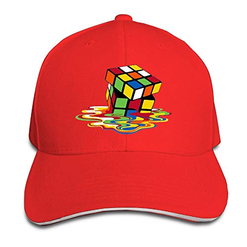 Preisvergleich Produktbild ghkfgkfgk Rubiks Magic Cube Melting Baseball Cap Adjustable Cap Black