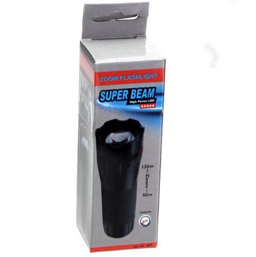 Universelle LED Lampe Taschenlampe mit Zoom Funktion – Gummibeschichtung – Spritzwasserfest - 4