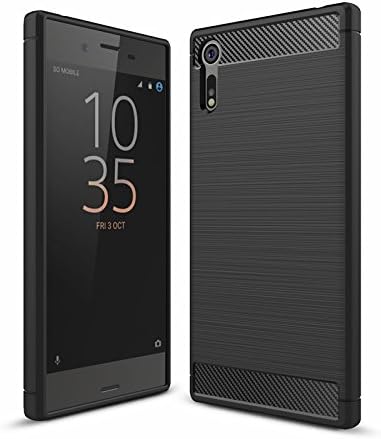 Sony Xperia XZ2 Case, easyDigital Ultra Light ShockProof Brushed Rugged Grip Silicone Slim Protective Designer Matte Case for Xperia XZ2 Cover (2018) + FREE Screen Protector (BLACK)
