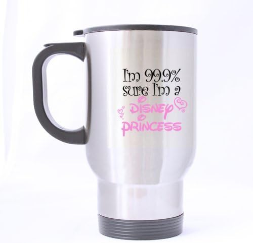 I'm 99.9% Sure I'm a Disney Princess Gift Mug for Little Girls - Funny Travel Mug 14oz Coffee Mugs or Tea Cup Cool Birthday/christmas Gifts for Men,women,him,boys and Girls