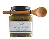 Green Tea & Honey Luxury Argan Detoxifying Body Scrub With Bamboo Spoon Himalya350g