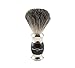Edwin Jagger Pure Badger Shaving Brush - Imitation Ebony Handle with Nickel Plated Collar and End Cap